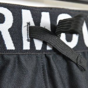 Girls' UA Play Up Solid Shorts. Black. Size: YM